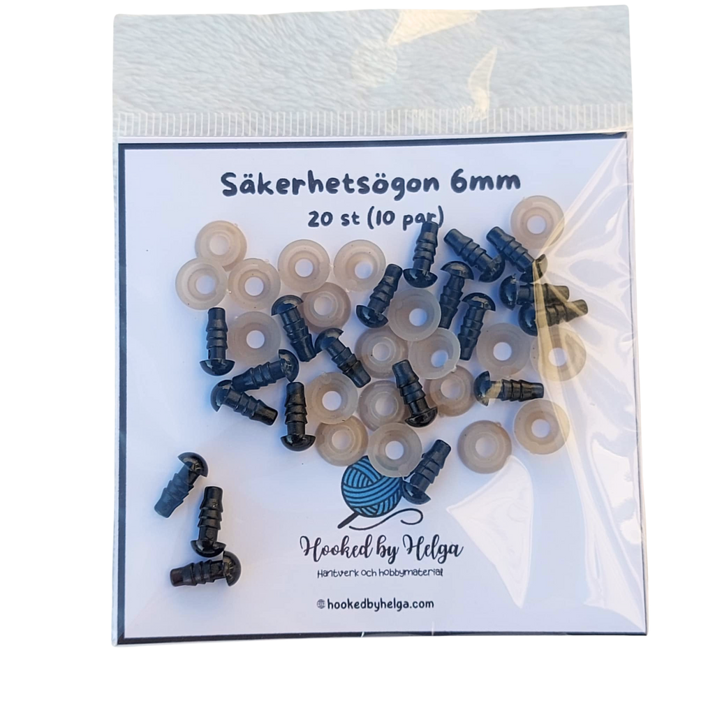 Säkerhetsögon för amigurumi – flera storlekar