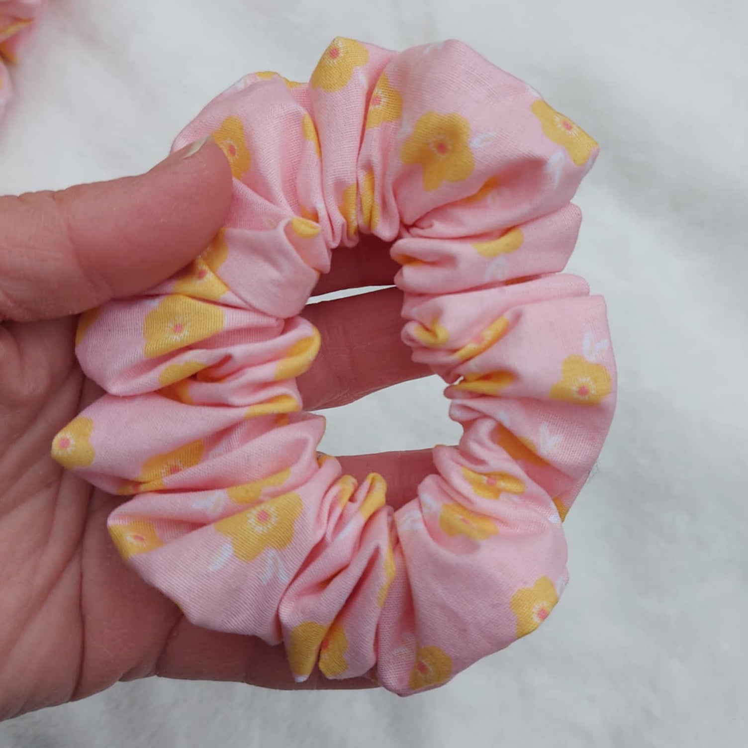 Flora rosa - scrunchie