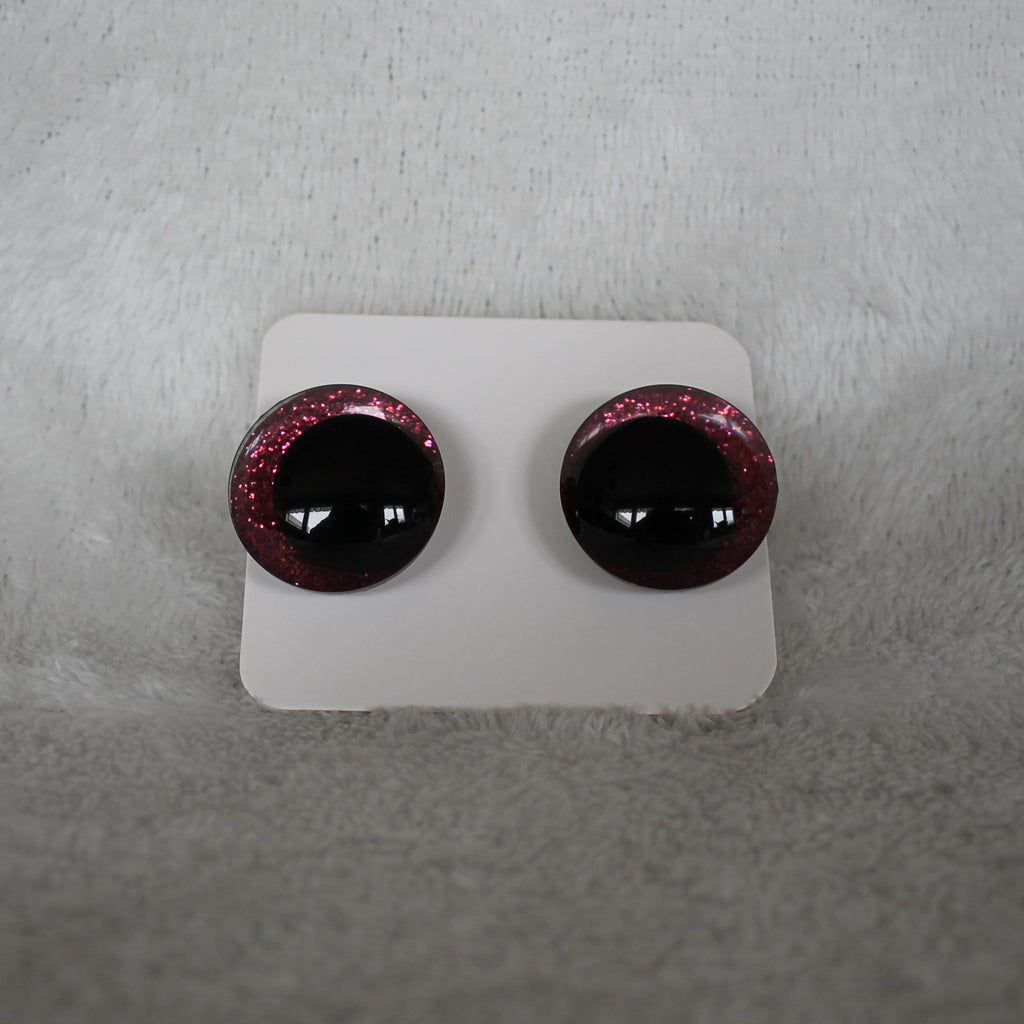 Glittriga säkerhetsögon 25 mm (sinker eyes) - 1 par (2 st)