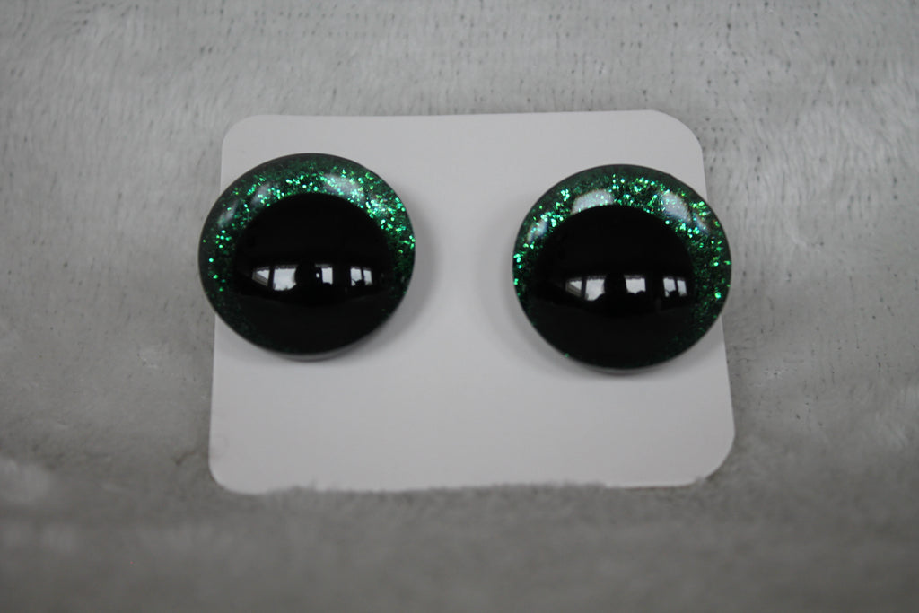 Glittriga säkerhetsögon 25 mm (sinker eyes) - 1 par (2 st)