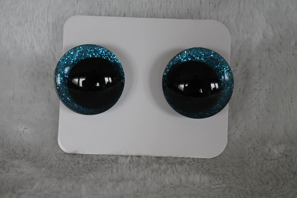 Glittriga säkerhetsögon 25 mm (sinker eyes) - 1 par (2 st)