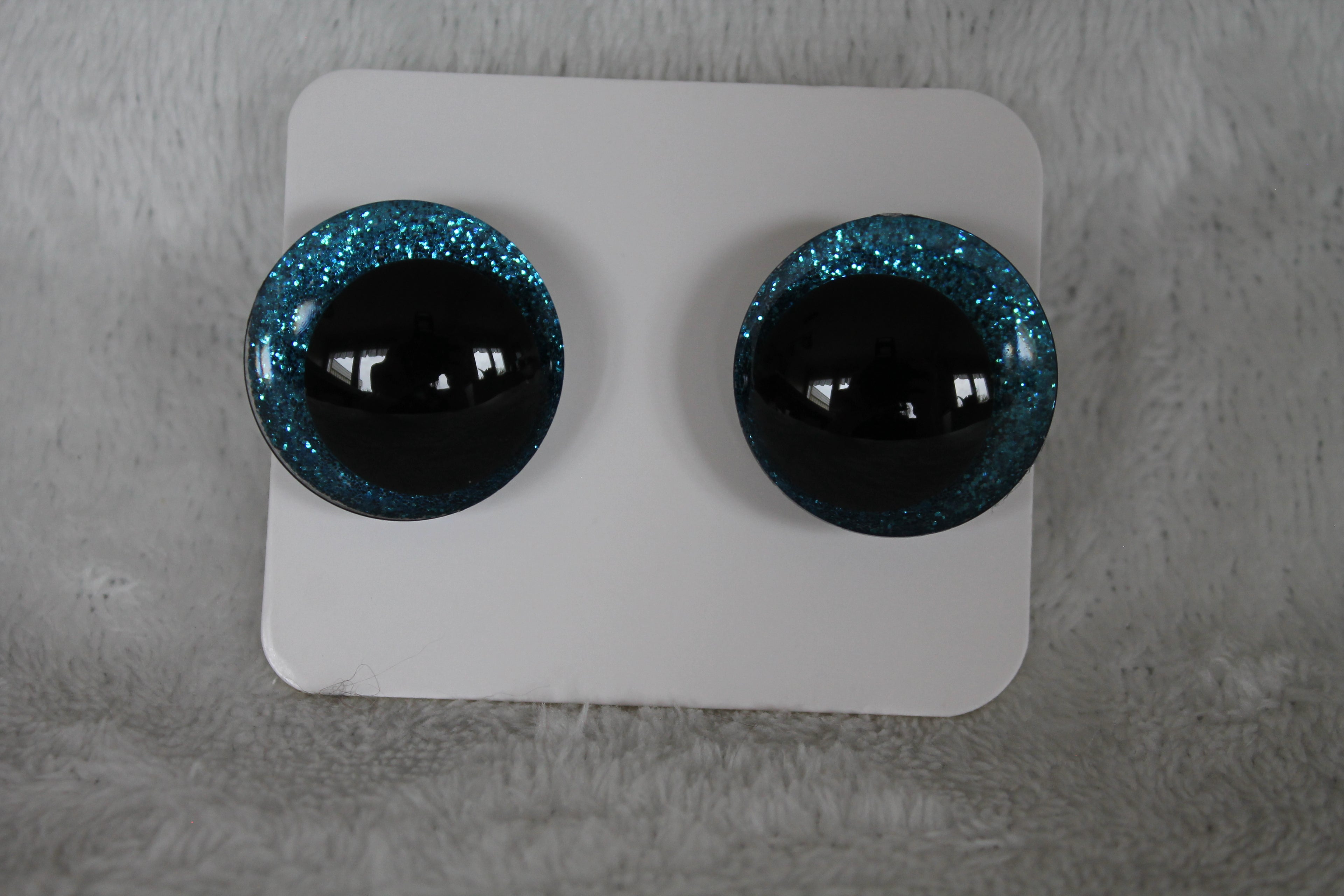 Glittriga säkerhetsögon 25 mm (sinker eyes) - 1 par (2 st)
