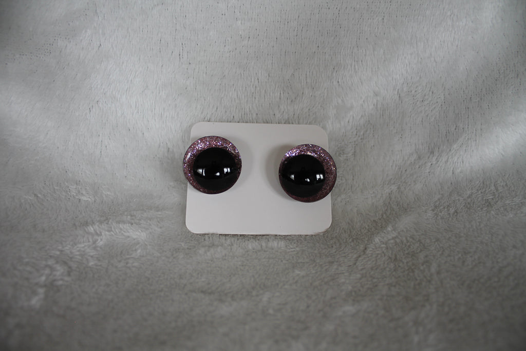 Glittriga säkerhetsögon 25 mm (sinker eyes) - 1 par (2 st)