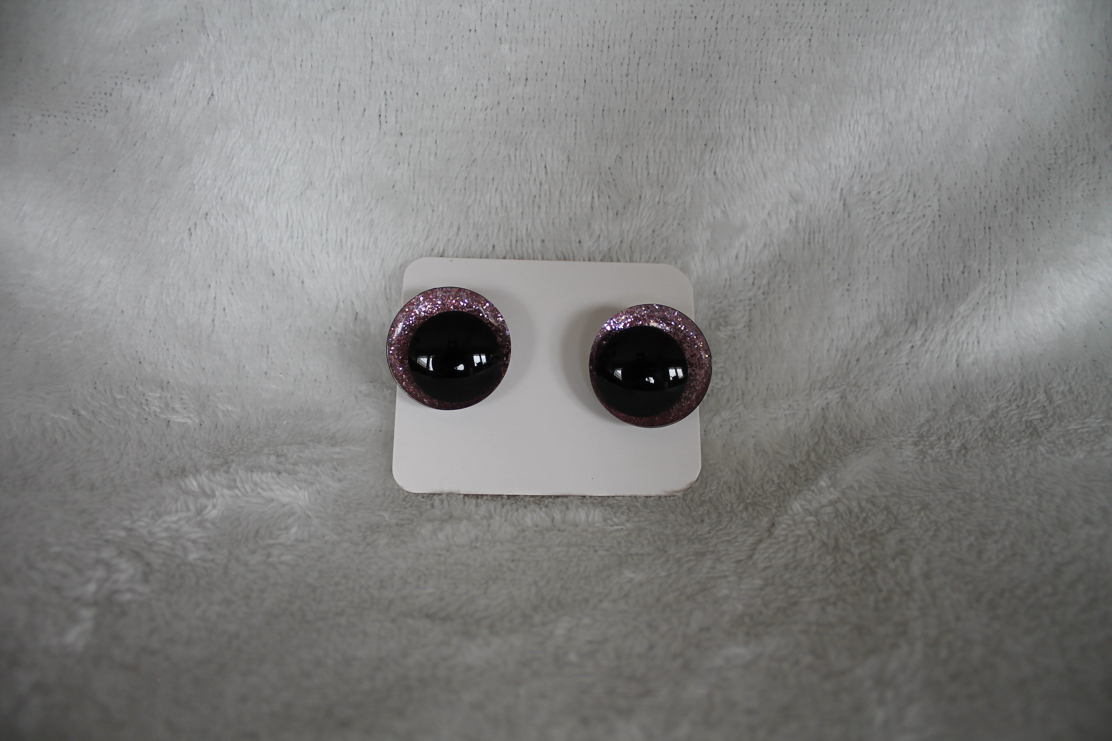 Glittriga säkerhetsögon 25 mm (sinker eyes) - 1 par (2 st)