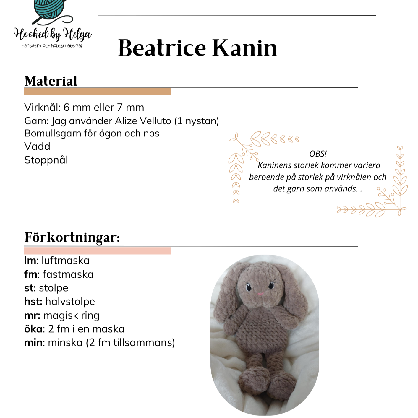 Beatrice kanin (mönster)