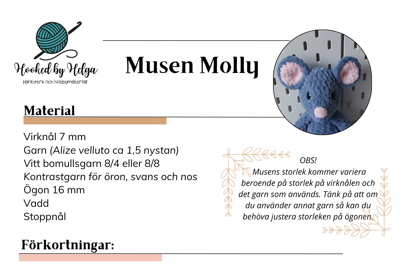 Virka musen Molly (mönster)