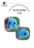 Virka dina egna nyckelringar - Bläckfisk, val (mönster)