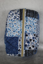 Necessär - patchwork blå