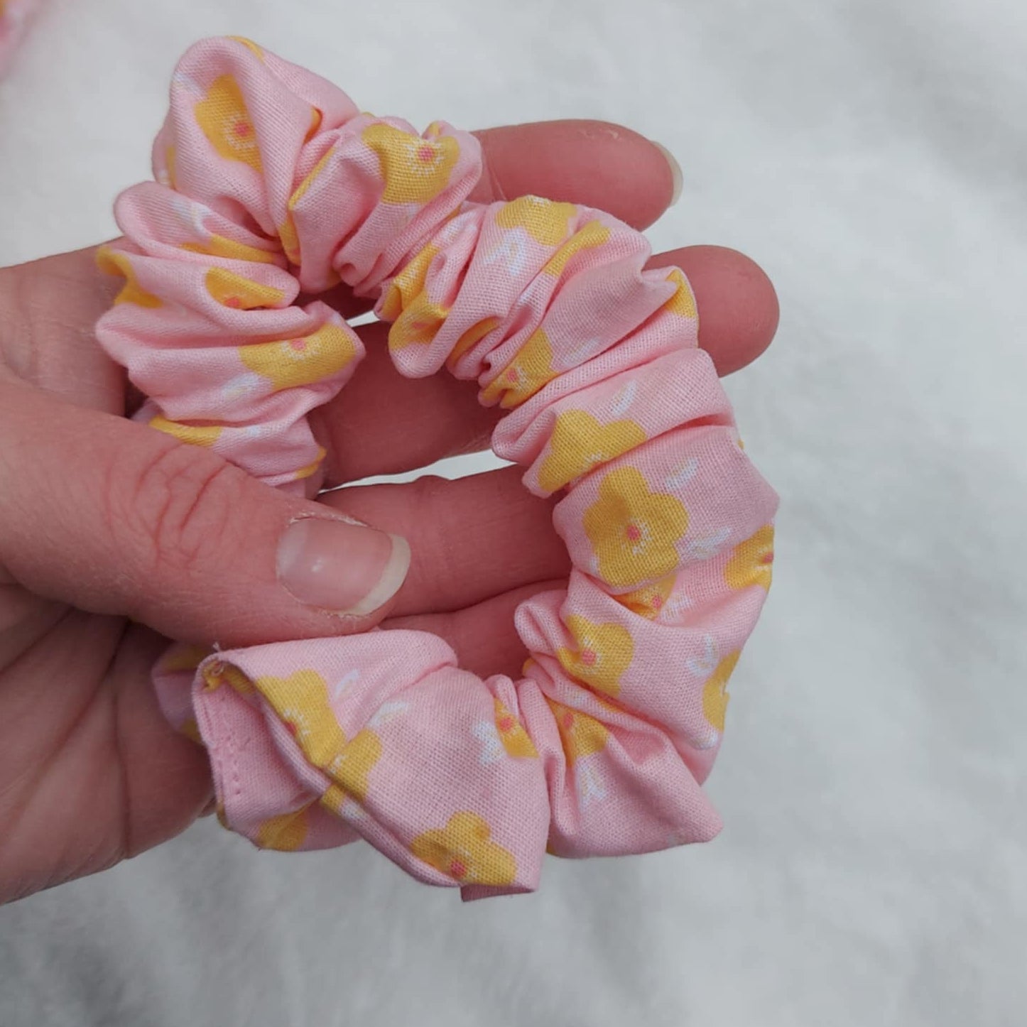 Flora rosa - scrunchie