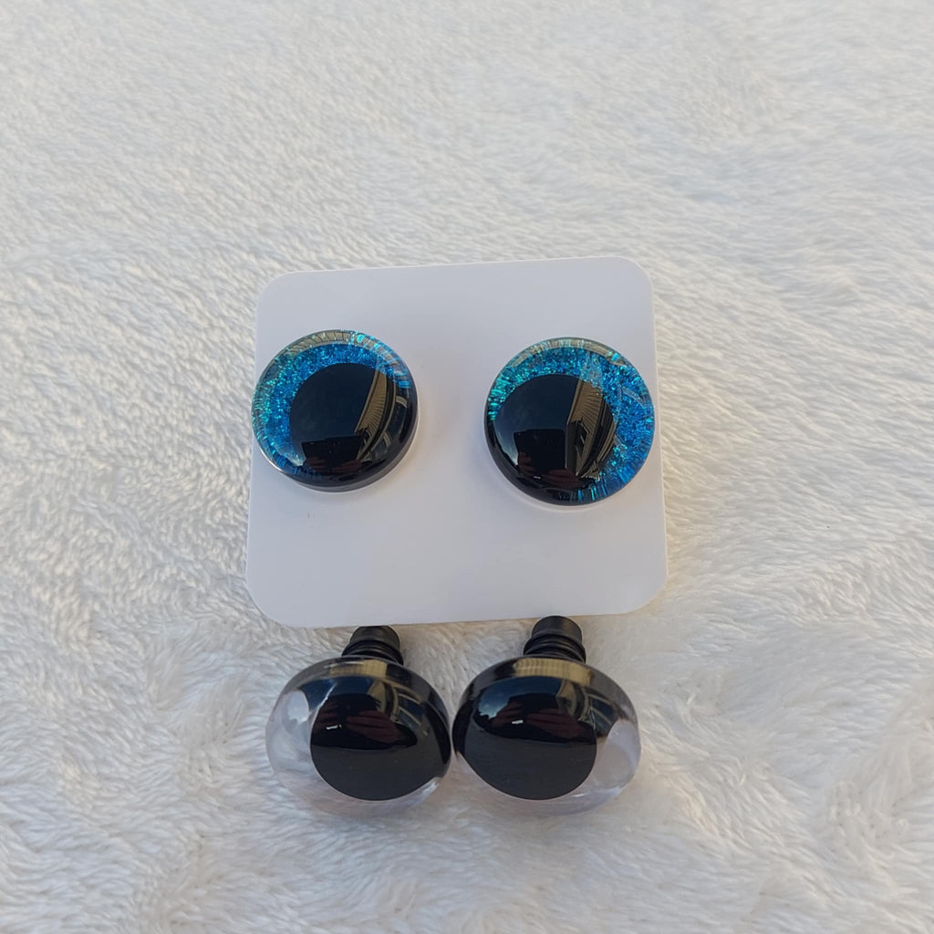 Glittriga säkerhetsögon 20 mm  (sinker eyes) - 1 par (2 st)