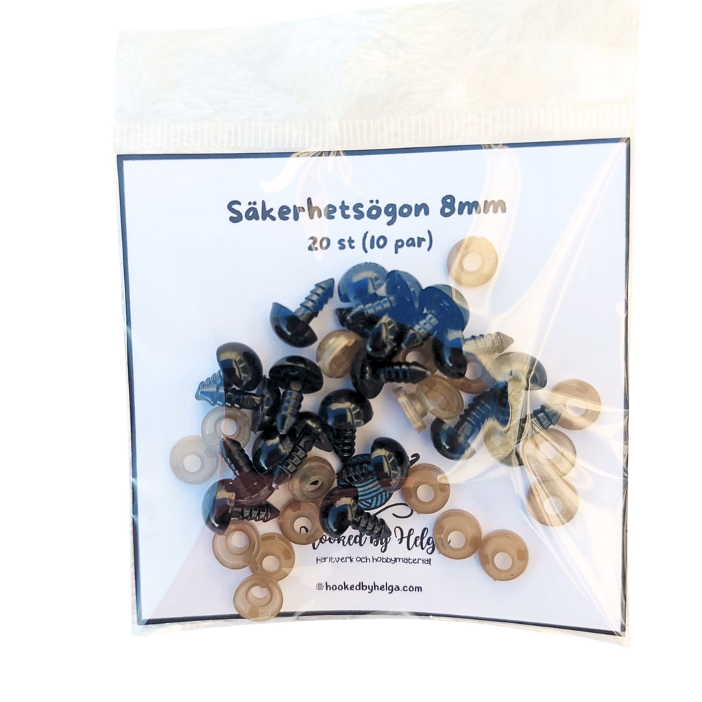 Säkerhetsögon för amigurumi – flera storlekar